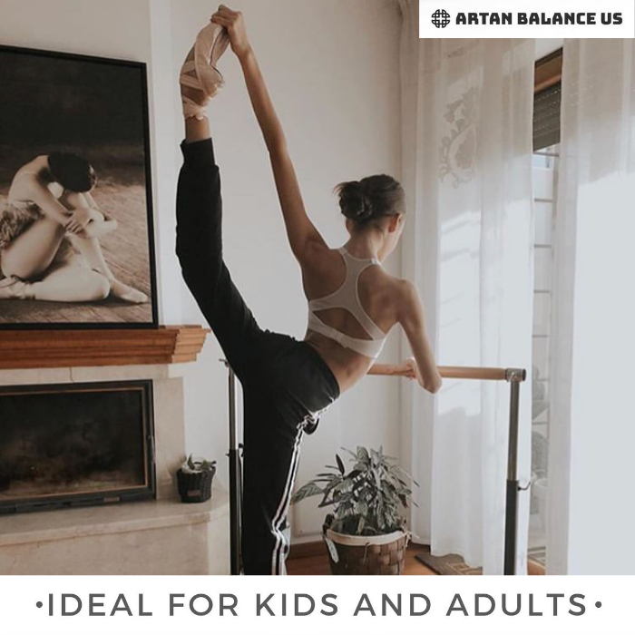  Artan Balance Extension 6Ft Single Bar Curved Ballet Barre  25/2Ft - This is Extension ONLY, not The Barre Itself. It Will not Work if  Purchased Separately Without Ballet Barre 6Ft. 