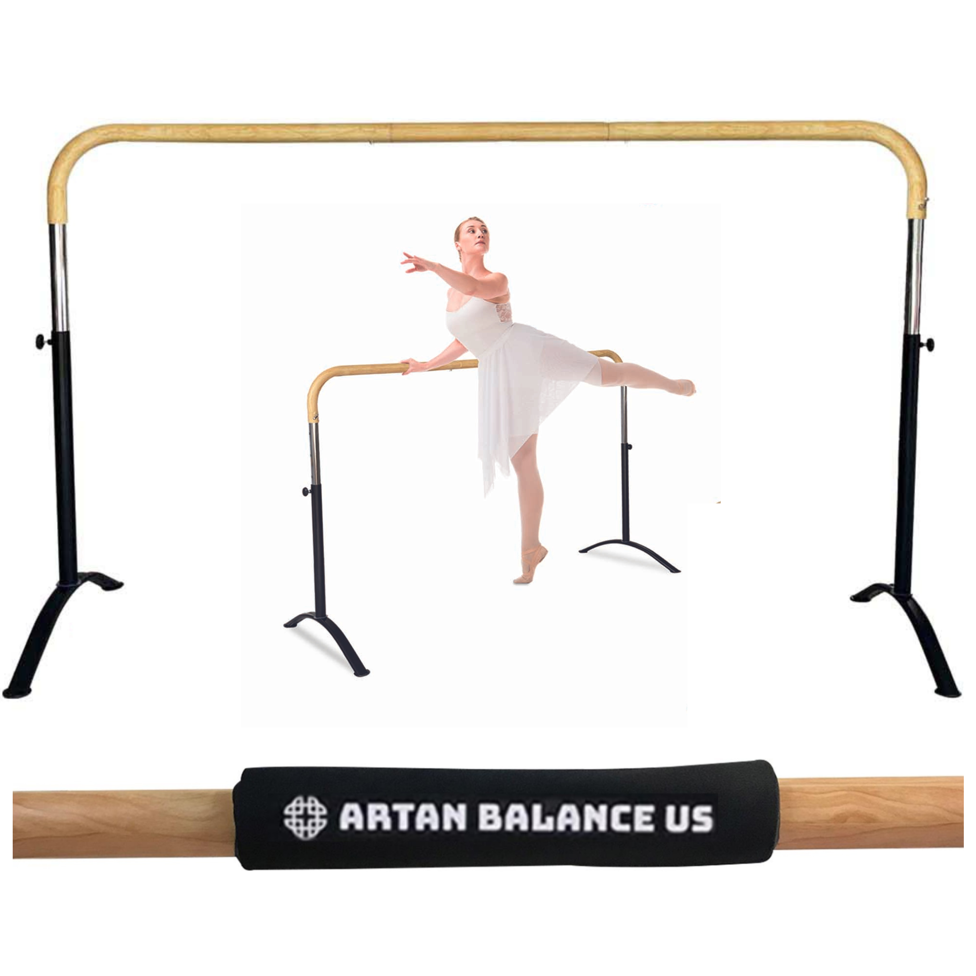 New Portable Free Standing Adjustable Ballet Barre - sporting