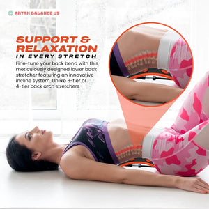 NEW!!! Artan Balance Height Adjustable Lumbar Support Back Stretcher