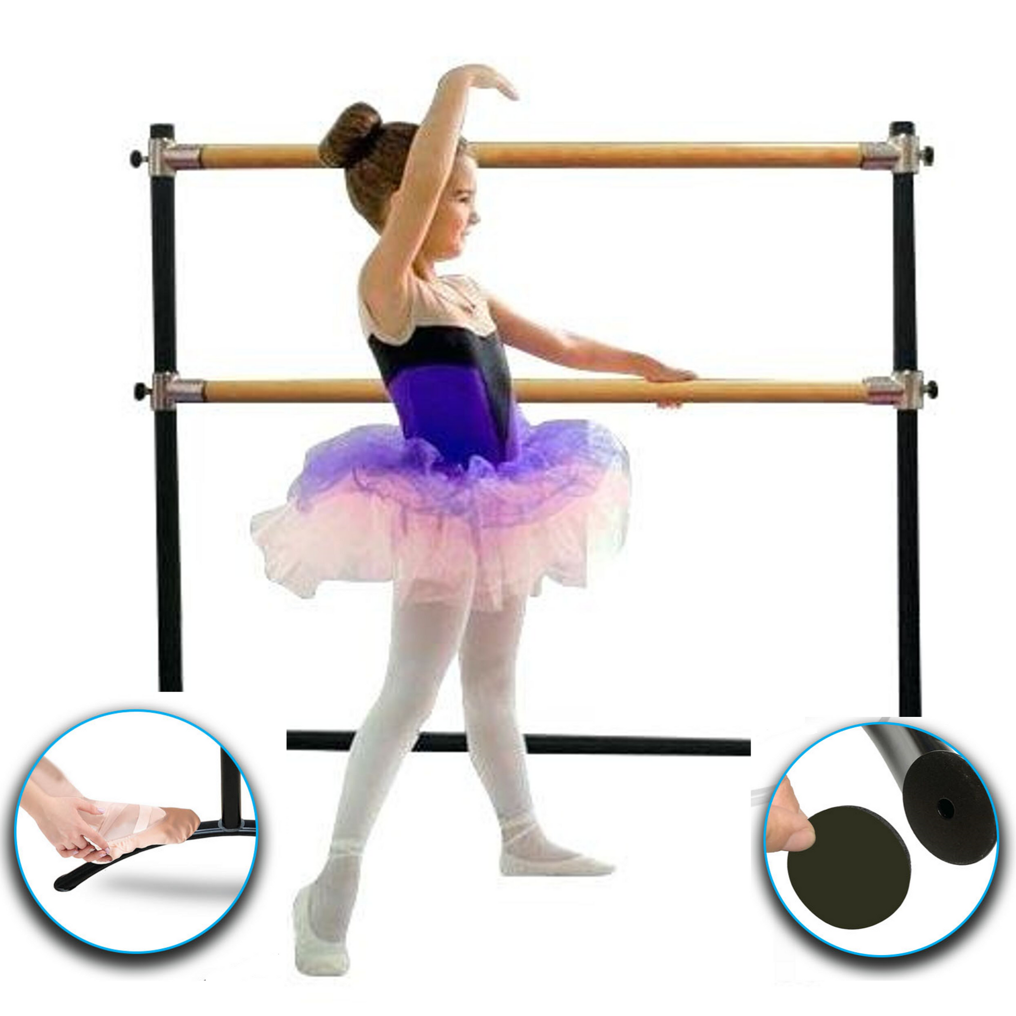 Single Bar Barre 5 or 6 Ft Long - Curved Legs - SLEEPING BEAUTY series –  ArtAn Ballet