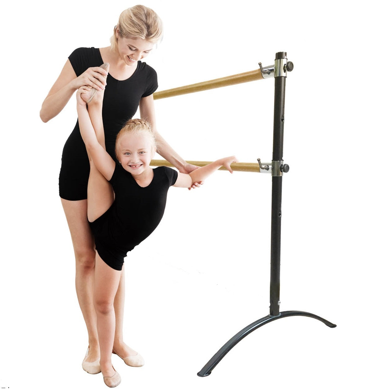 Artan Balance Ballet Barre Portable for Home or Studio, Adjustable Bar for  Stretch, Pilates, Dance or Active Workouts, Single or Double, Kids and  Adults (Curved Leg Double Bar 4 FT) in Dubai 
