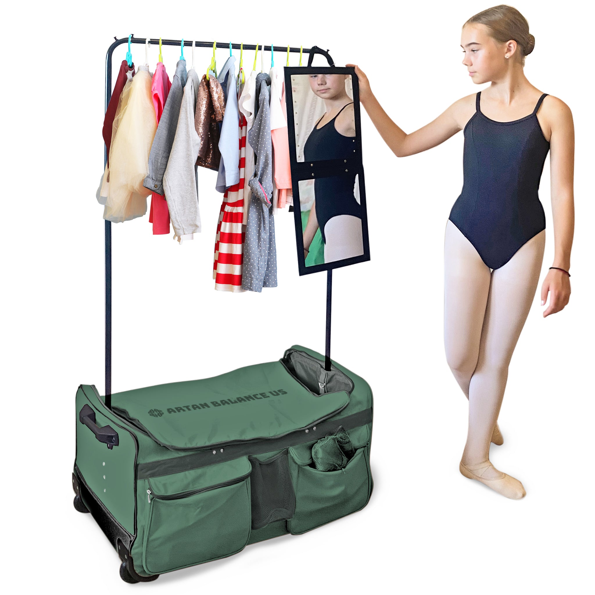 Artan Balance Duffle Dance Bag with Portable Costume Garment Rack – ArtAn  Ballet